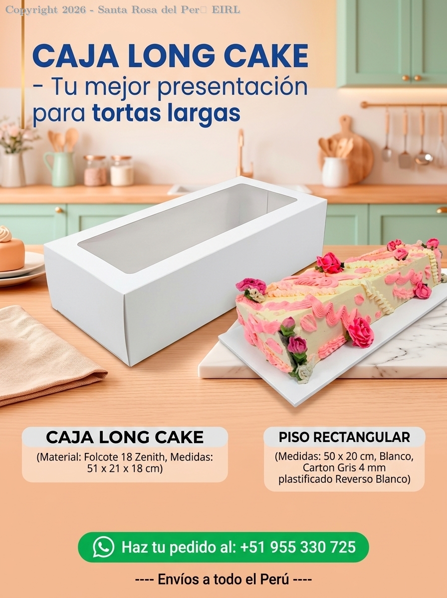 BASE PARA TORTA RECTANGULAR (L 50X20X18)