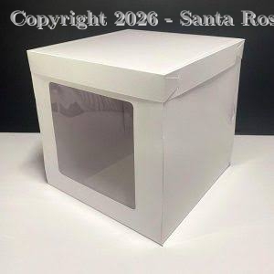 CAJA DE TORTA DUPLEX C/VISOR 12 X 12 X 20 ALTA C/TAPA