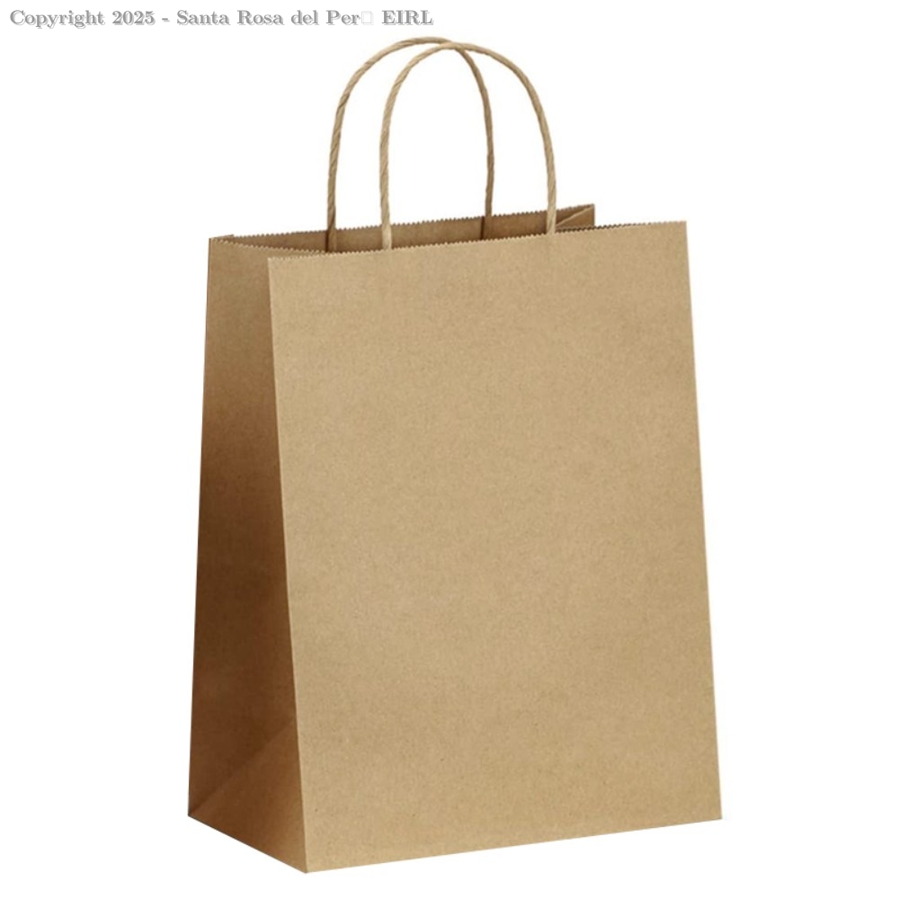 BOLSA DE  PAPEL CON ASA TWIST #  35 KRAFT 27.5x38x18