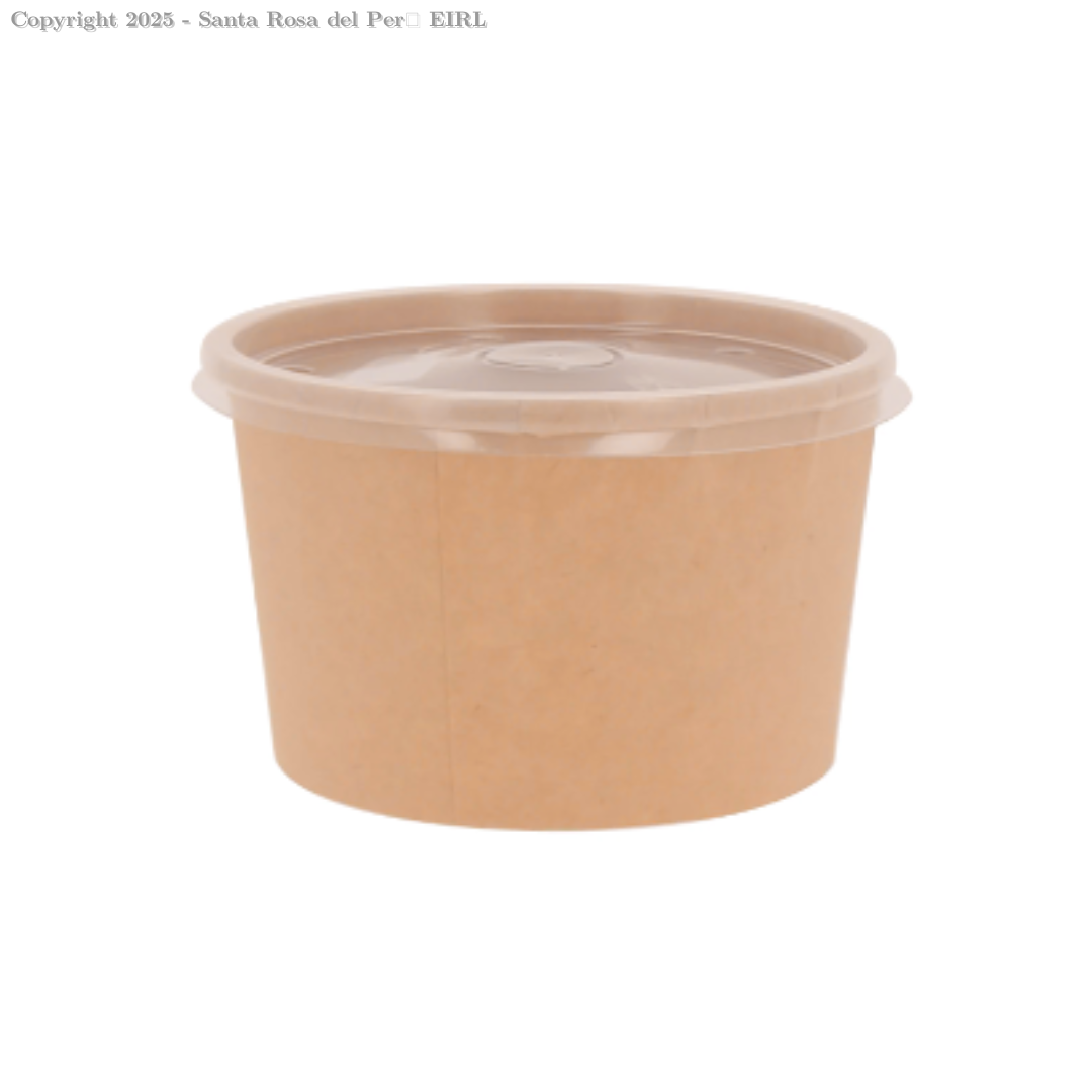 ENVASE CIRCULAR KRAFT  8 OZ. C/TAPA