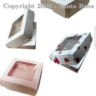 CAJA C/VISOR J19 DISEÑO/ROSADO 10 X 10 X 3 CM