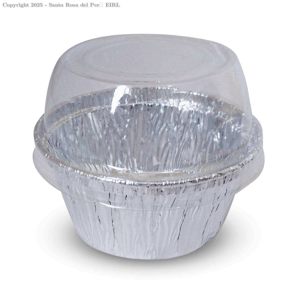 ENVASE DE ALUMINIO 150 GR. C/TAPA TRANSP. P/ LECHE ASADA