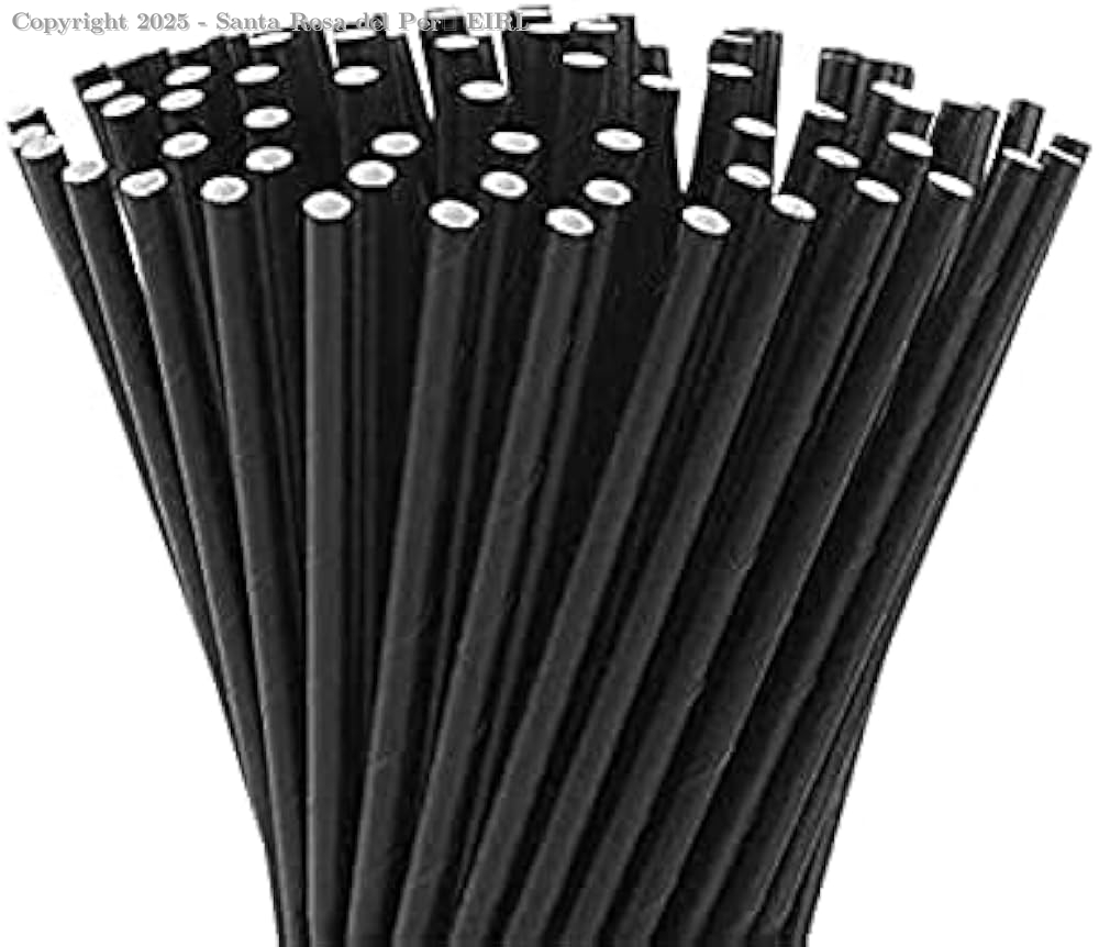 SORBETE BIODEGRADABLE / COMPOSTABLE - NEG. X 50 UNIDS.