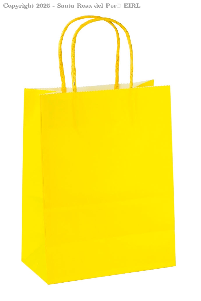 BOLSA DE  PAPEL KRAFT CON ASA TWIST # 18 COLOR19X25x10 X  12 UNIDS