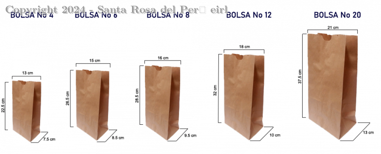 BOLSA DE PAPEL NRO. 6 KRAFT  X 100 UNIDS